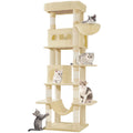 Arbre à chat géant de 170 cm – Tour pour chat Maine Coon, griffoir multi-niveaux avec grand perchoir, tapis lavable