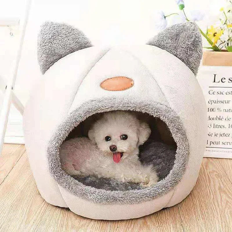 Nouveau panier pour chat – Confort et sommeil profond en hiver, petit tapis , tente pour animaux de compagnie, grotte douillette pour intérieur – Lit pour chat