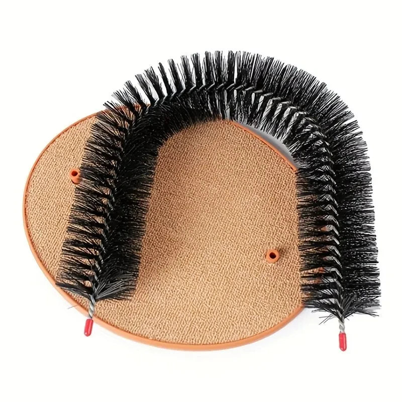 Arche de jouet pour chat – Auto-toilettage, massage et brossage, coussin à gratter, jouet interactif pour chat – Pamper Feline