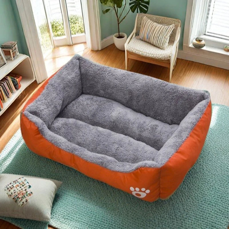 Niche pour chien chaleureuse et colorée, Matelas pour animaux de compagnie, Lit de couchage confortable et respirant pour chiens de grande, moyenne et petite taille