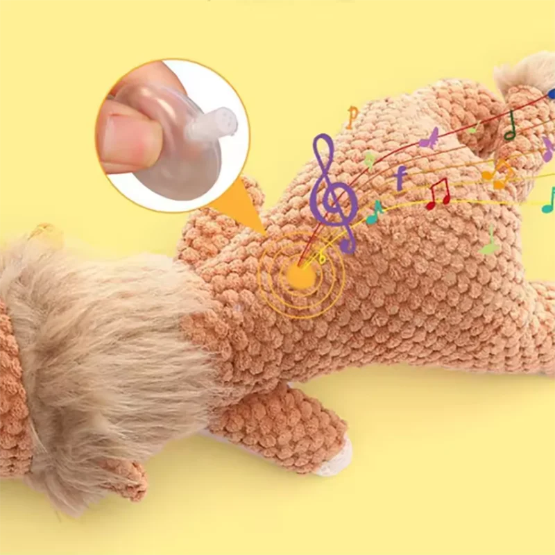 1/3 pièces – Grand jouet pour chien résistant aux morsures, jouet sonore en peluche (lion, loup, éléphant), jouet cartoon pour animal de compagnie, jouet qui couine pour petits et moyens chiens