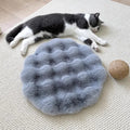 Nouveau tapis rond pour chat et chien – Base antidérapante, isolant, coussin lavable et couverture pour animaux