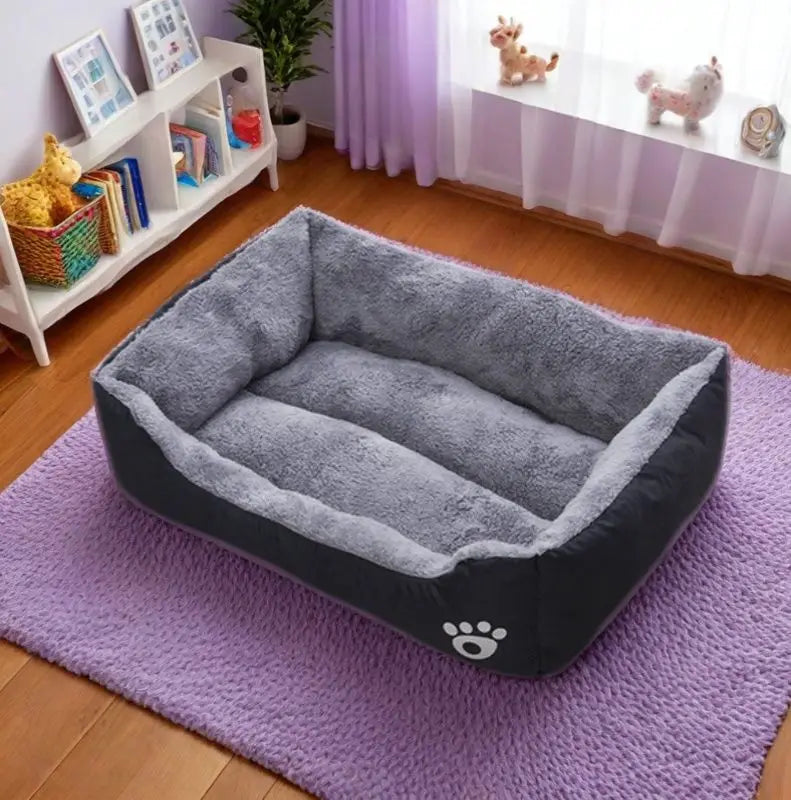 Niche pour chien chaleureuse et colorée, Matelas pour animaux de compagnie, Lit de couchage confortable et respirant pour chiens de grande, moyenne et petite taille