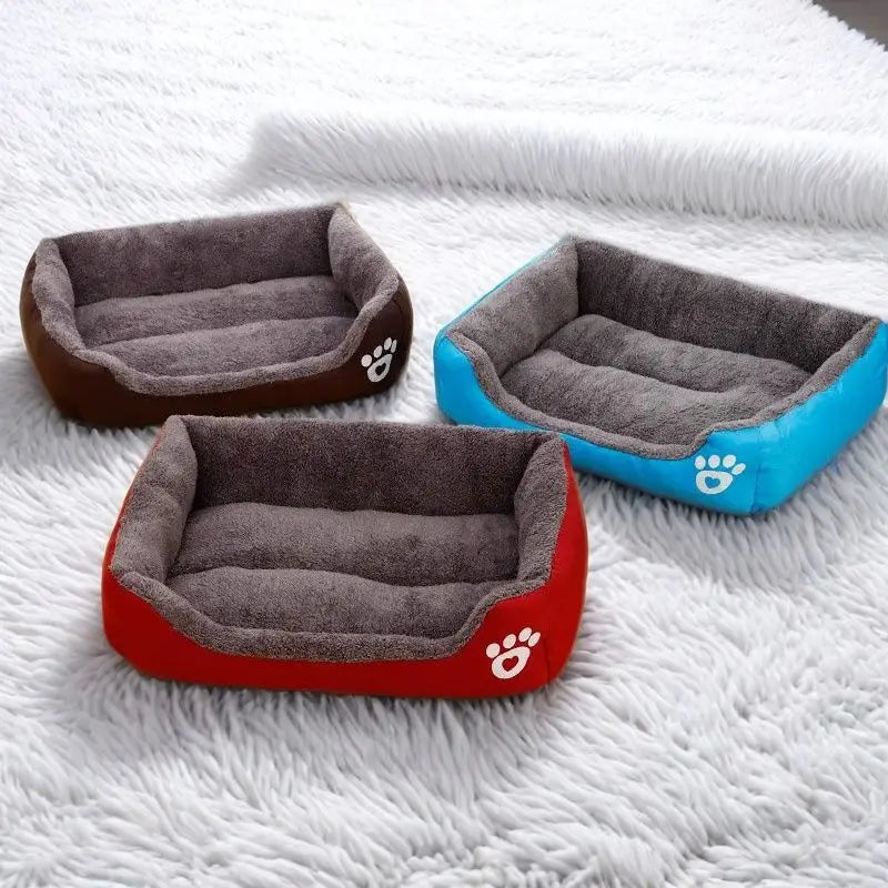 Niche pour chien chaleureuse et colorée, Matelas pour animaux de compagnie, Lit de couchage confortable et respirant pour chiens de grande, moyenne et petite taille