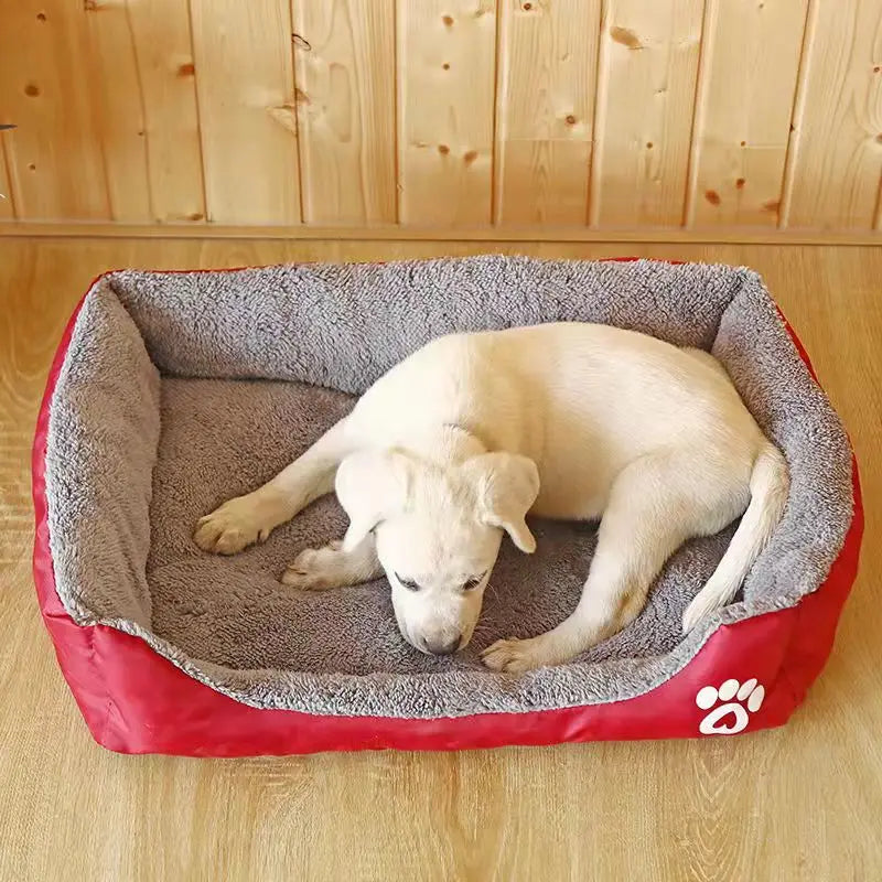 Niche pour chien chaleureuse et colorée, Matelas pour animaux de compagnie, Lit de couchage confortable et respirant pour chiens de grande, moyenne et petite taille