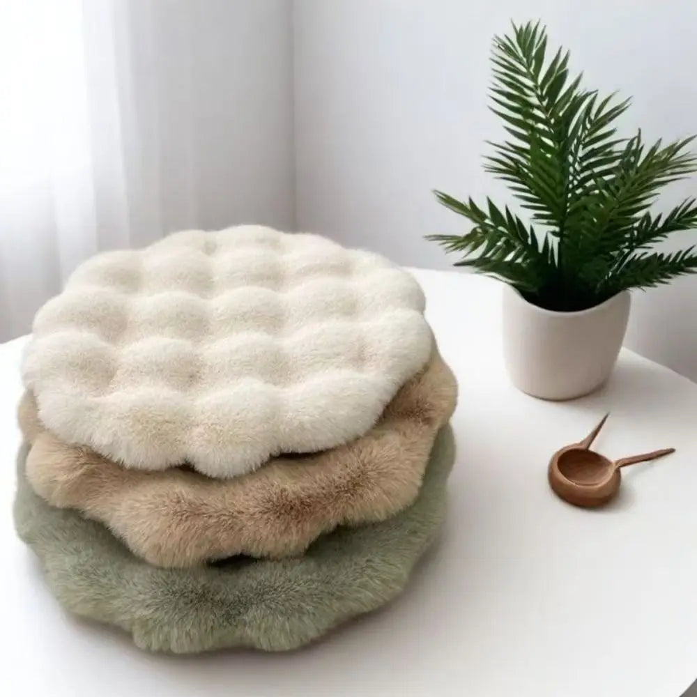 Nouveau tapis rond pour chat et chien – Base antidérapante, isolant, coussin lavable et couverture pour animaux