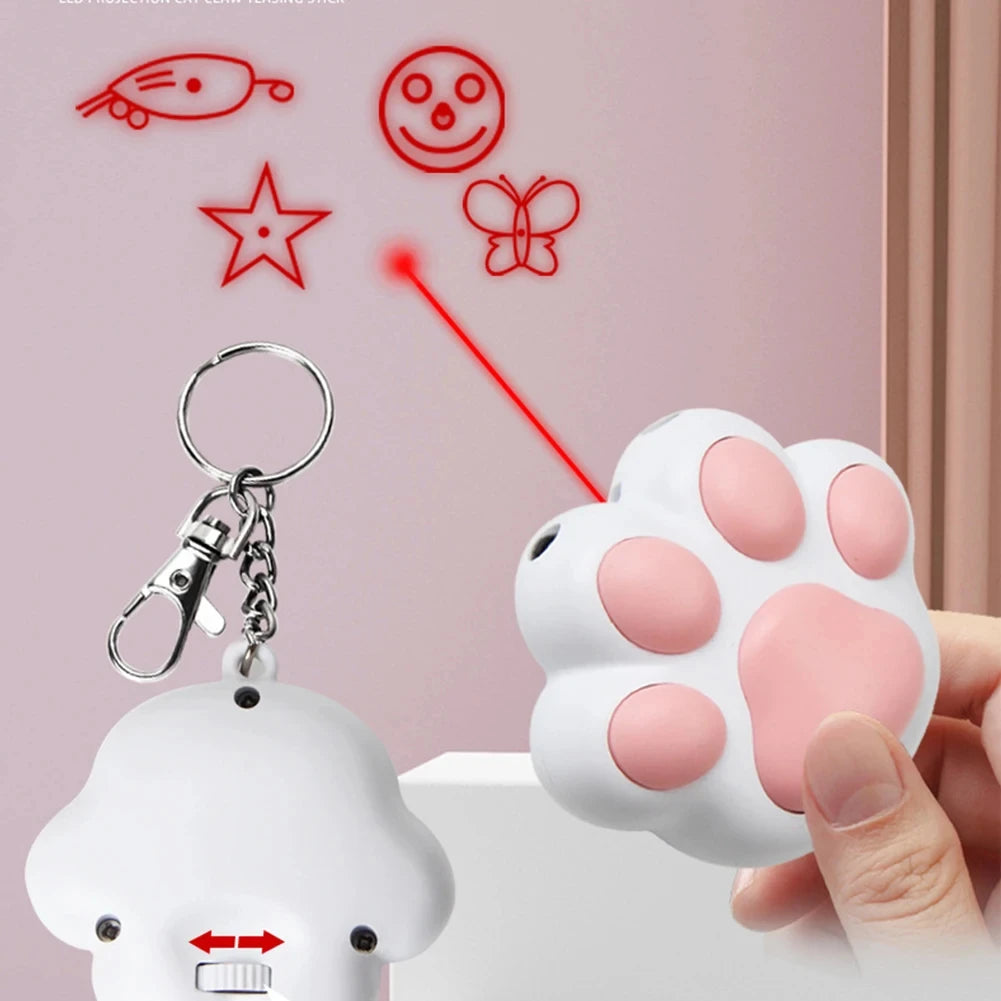 Jouet laser amusant pour animaux de compagnie – Rechargeable, 5 motifs réglables pour chien et chat, jouet interactif pour chaton, accessoire pour dressage et poursuite