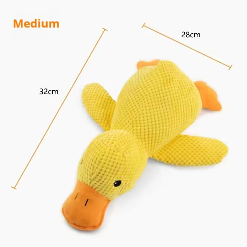Jouet mignon pour chien – Canard piétineur, résistant aux morsures, nettoie les dents, jouet interactif pour grand chien, divertissement pour chiot, jouet en peluche anti-ennui