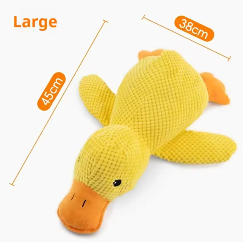 Jouet mignon pour chien – Canard piétineur, résistant aux morsures, nettoie les dents, jouet interactif pour grand chien, divertissement pour chiot, jouet en peluche anti-ennui