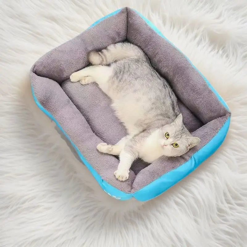 Niche pour chien chaleureuse et colorée, Matelas pour animaux de compagnie, Lit de couchage confortable et respirant pour chiens de grande, moyenne et petite taille