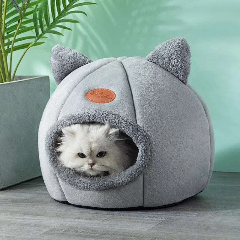Nouveau panier pour chat – Confort et sommeil profond en hiver, petit tapis , tente pour animaux de compagnie, grotte douillette pour intérieur – Lit pour chat