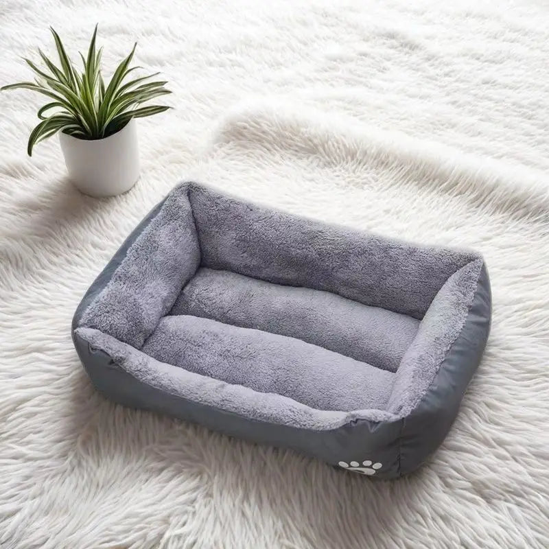Niche pour chien chaleureuse et colorée, Matelas pour animaux de compagnie, Lit de couchage confortable et respirant pour chiens de grande, moyenne et petite taille