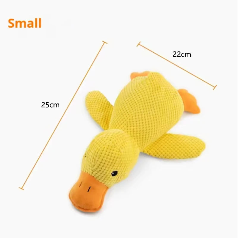 Jouet mignon pour chien – Canard piétineur, résistant aux morsures, nettoie les dents, jouet interactif pour grand chien, divertissement pour chiot, jouet en peluche anti-ennui