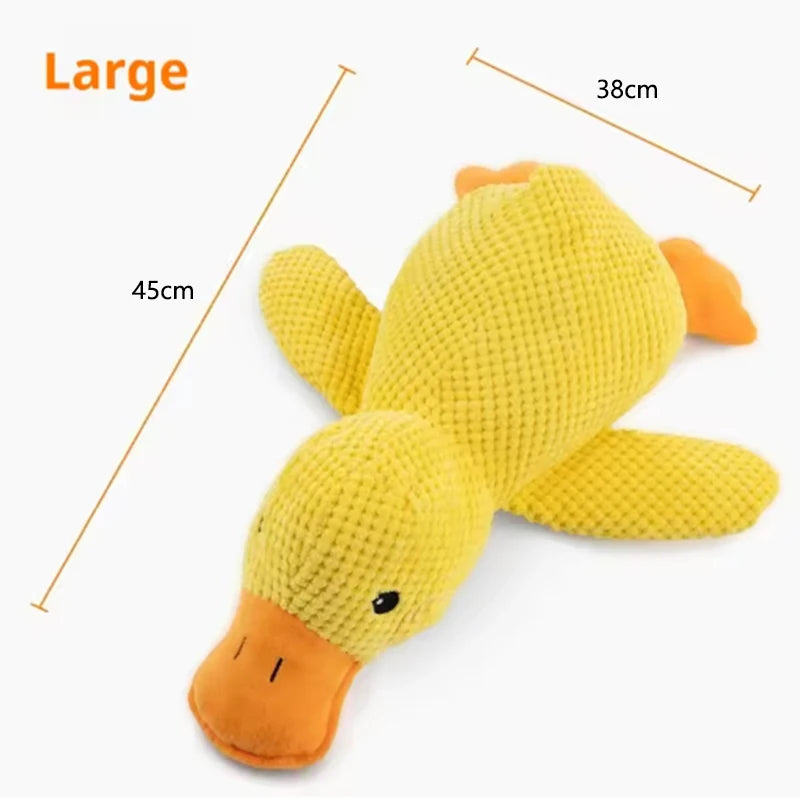 Jouet mignon pour chien – Canard piétineur, résistant aux morsures, nettoie les dents, jouet interactif pour grand chien, divertissement pour chiot, jouet en peluche anti-ennui