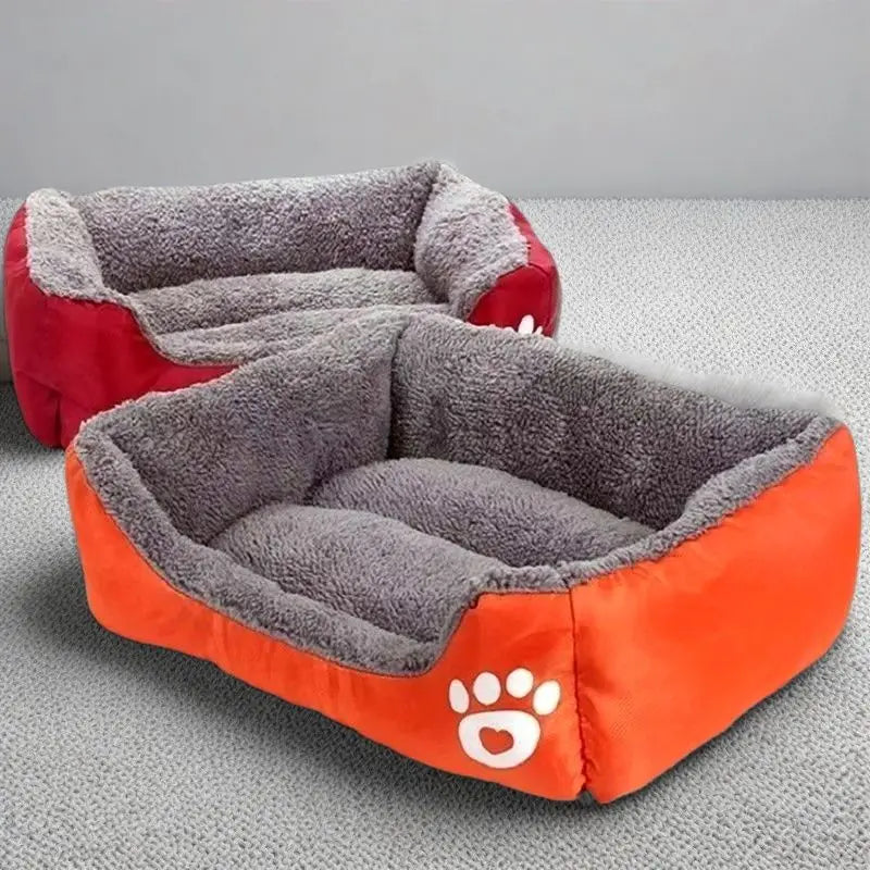 Niche pour chien chaleureuse et colorée, Matelas pour animaux de compagnie, Lit de couchage confortable et respirant pour chiens de grande, moyenne et petite taille