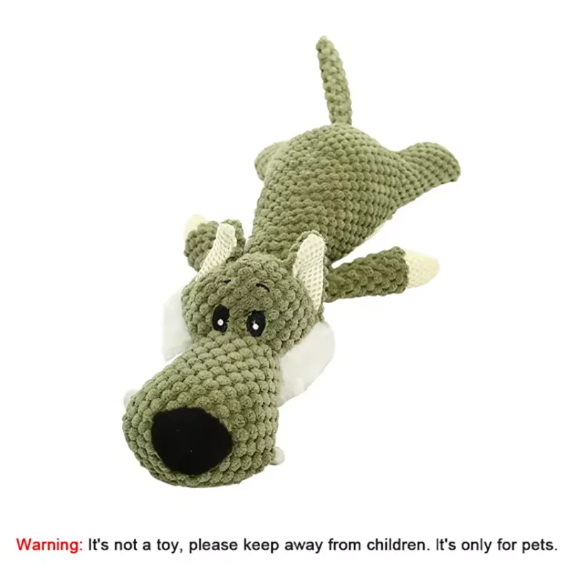 1/3 pièces – Grand jouet pour chien résistant aux morsures, jouet sonore en peluche (lion, loup, éléphant), jouet cartoon pour animal de compagnie, jouet qui couine pour petits et moyens chiens