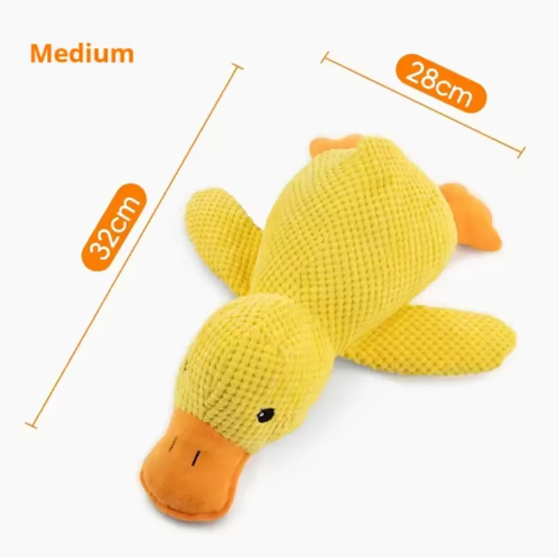 Jouet mignon pour chien – Canard piétineur, résistant aux morsures, nettoie les dents, jouet interactif pour grand chien, divertissement pour chiot, jouet en peluche anti-ennui