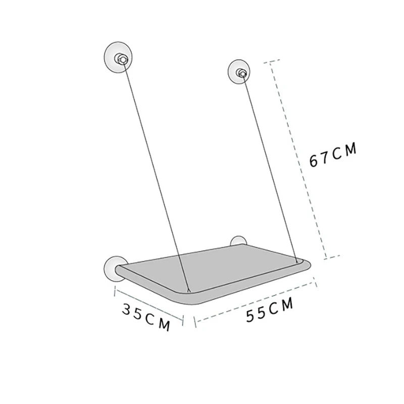 Hamac pour chat – Lit suspendu aérien pour chat, maison/couchette pour chaton, cadre d'escalade, repose-sol ensoleillé pour fenêtre, nid supportant 20 kg – Accessoires pour animaux