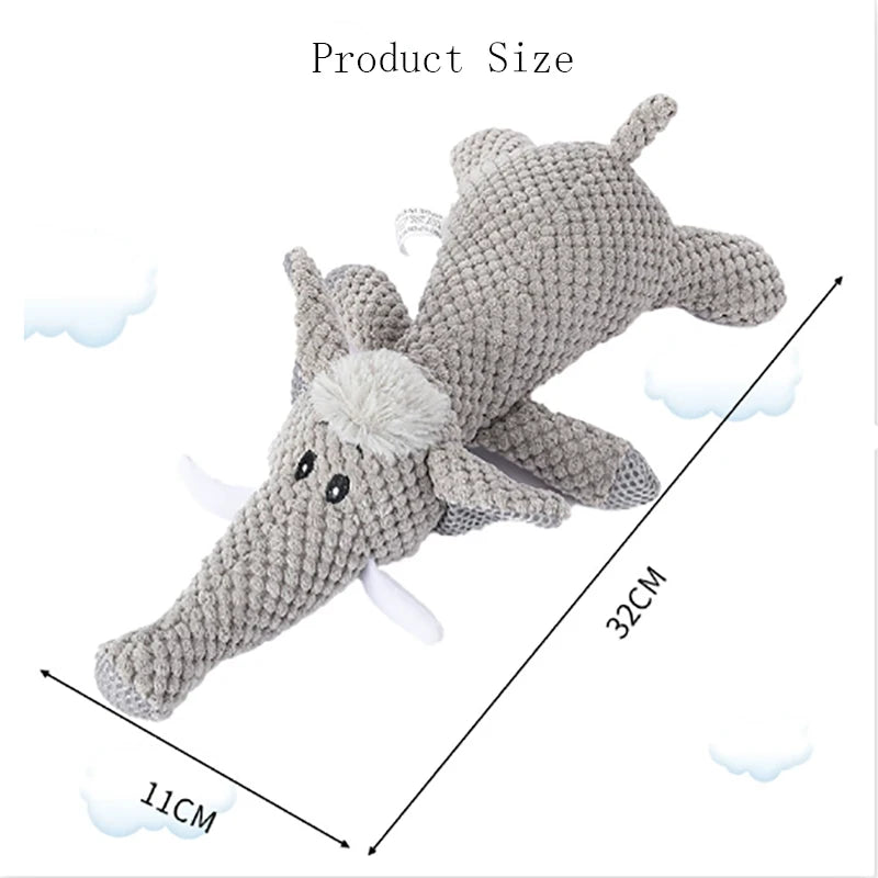 1/3 pièces – Grand jouet pour chien résistant aux morsures, jouet sonore en peluche (lion, loup, éléphant), jouet cartoon pour animal de compagnie, jouet qui couine pour petits et moyens chiens