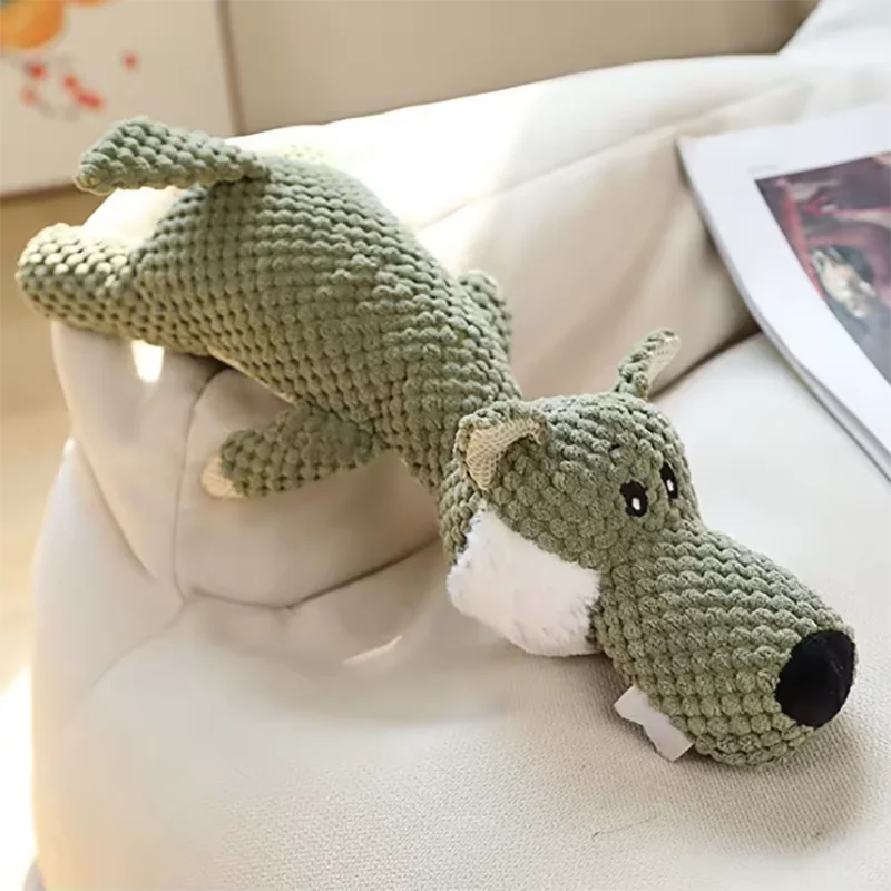 1/3 pièces – Grand jouet pour chien résistant aux morsures, jouet sonore en peluche (lion, loup, éléphant), jouet cartoon pour animal de compagnie, jouet qui couine pour petits et moyens chiens