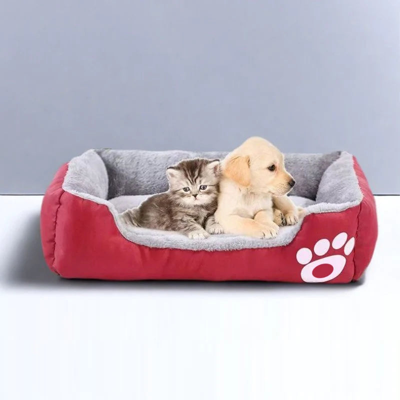 Niche pour chien chaleureuse et colorée, Matelas pour animaux de compagnie, Lit de couchage confortable et respirant pour chiens de grande, moyenne et petite taille