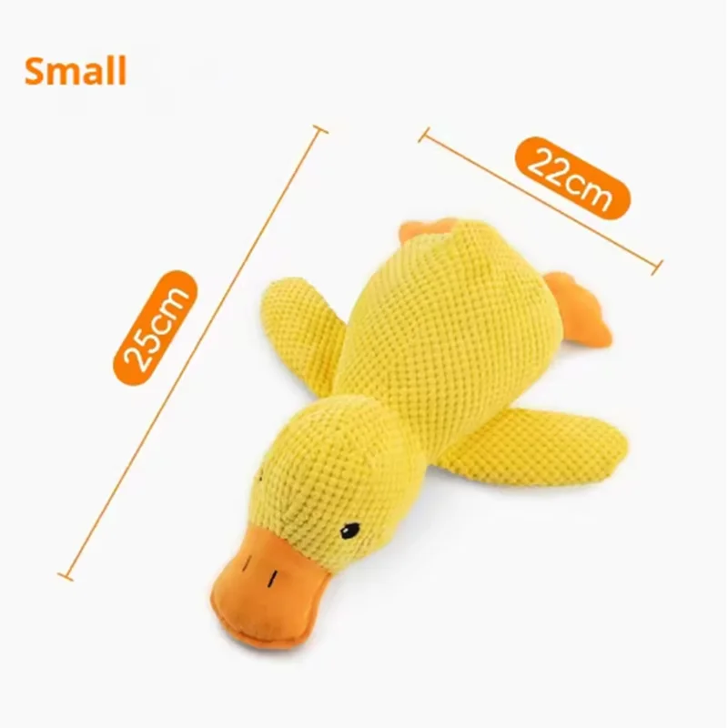 Jouet mignon pour chien – Canard piétineur, résistant aux morsures, nettoie les dents, jouet interactif pour grand chien, divertissement pour chiot, jouet en peluche anti-ennui