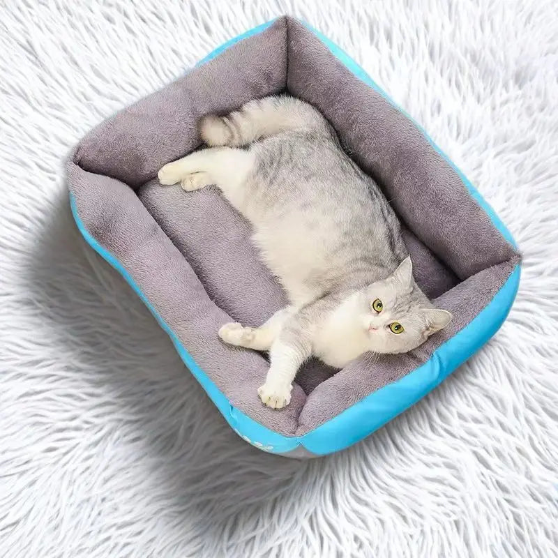 Niche pour chien chaleureuse et colorée, Matelas pour animaux de compagnie, Lit de couchage confortable et respirant pour chiens de grande, moyenne et petite taille